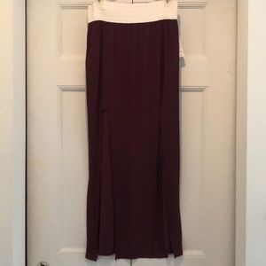 Maroon Maxi skirt
